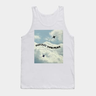 Protect Your Peace Blue Sky Art Print Tank Top